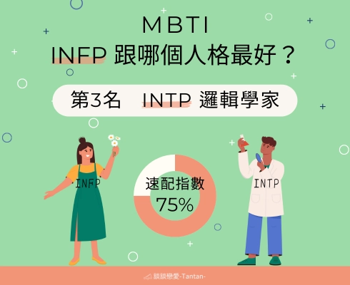 「INFP愛情配對」INFP跟哪個人格最好？第三名：INTP邏輯學家