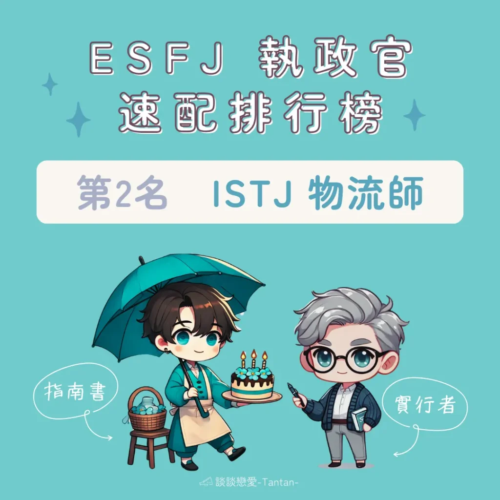 ESFJ愛情配對第二名：ISTJ（物流師）